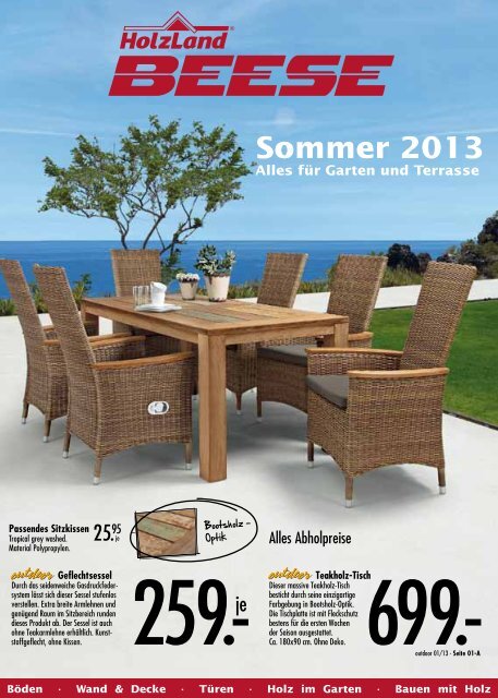 Sommer 2013 Alles für Garten und Terrasse - Holz Beese