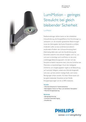 Product Familiy Leaflet: Lumimotion - Philips