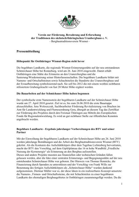 PDF Lesen - Bergbautraditionsverein Wismut