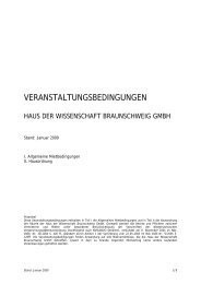 Mietbedingungen PDF - Haus der Wissenschaft Braunschweig