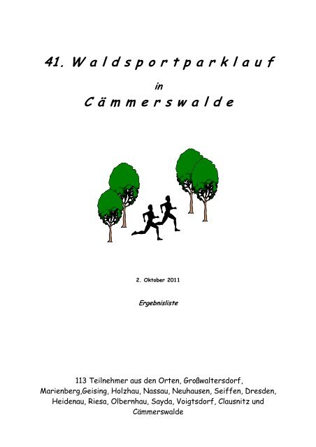 Crosslauf Ergebnisliste 2011 - Mad East Challenge 500