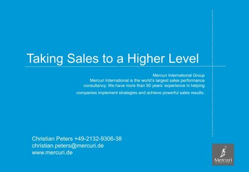 Sales Excellence Studie 2012 - mercuri.net - Mercuri International