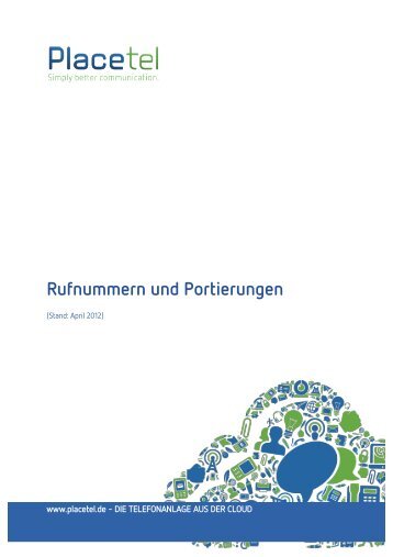 Rufnummern und Portierungen - Placetel