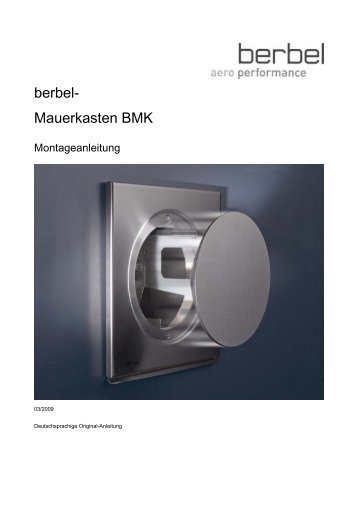 berbel- Mauerkasten BMK - Dunstabzugshaube