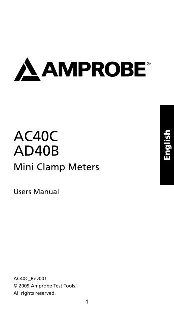 AC40C AD40B - Amprobe