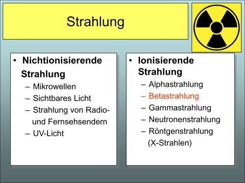 Strahlenschutz