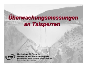 Überwachungsmessungen an Talsperren - CCES Kompetenzcenter ...