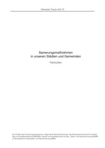 PDF-Download Fallstudien - Newsletter Urbane Transformationen