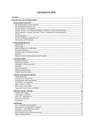 Jahresbericht 2003 - Verbraucherzentrale Südtirol