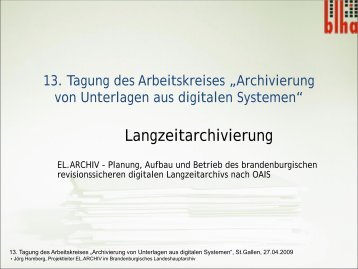 Homberg, Jörg: El.Archiv - Staatsarchiv St.Gallen