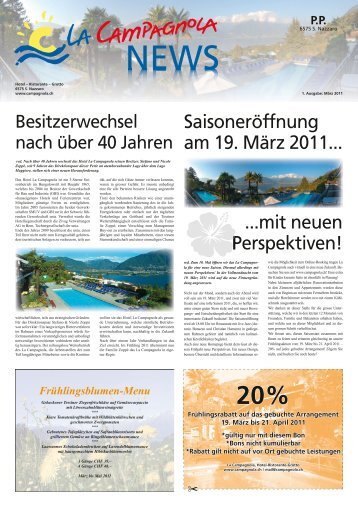 Hotelzeitung 1. Ausgabe 2011 - Hotel La Campagnola