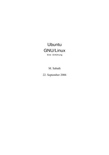 Skript zu Ubuntu GNU\Linux - nachlesen.com