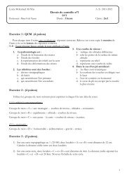 Devoir de contrôle n°1 Exercice 1 : QCM (4 points) Exercice 2 : (4 ...