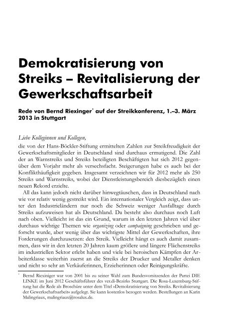 MARXISMUS & GEWERKSCHAFTEN - MARX IS MUSS 2013