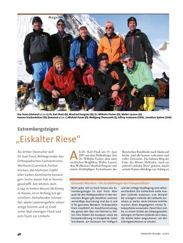 „Eiskalter Riese“ - Orthopädisches Fachzentrum Weilheim Garmisch ...