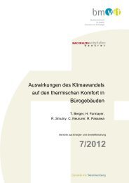 Auswirkungen des Klimawandels auf den thermischen Komfort in ...