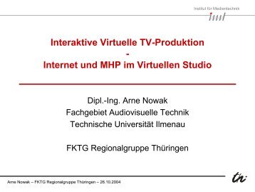 Folien zum Vortrag (1,4 MB) - Technische Universität Ilmenau