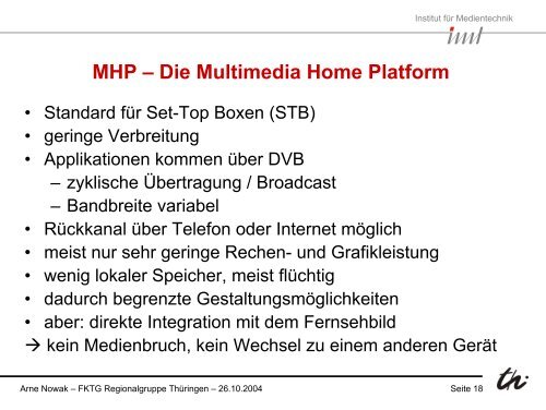 Folien zum Vortrag (1,4 MB) - Technische Universität Ilmenau