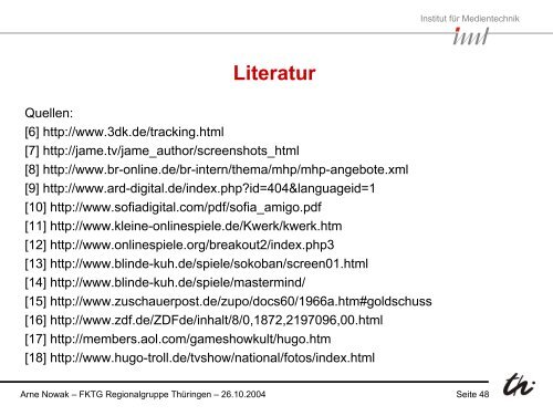 Folien zum Vortrag (1,4 MB) - Technische Universität Ilmenau