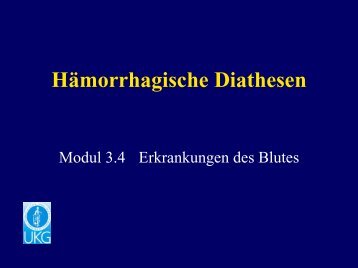 Hämorrhagische Diathesen - wwwuser