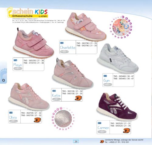 Prostpekt Schein-Schuhe Kids