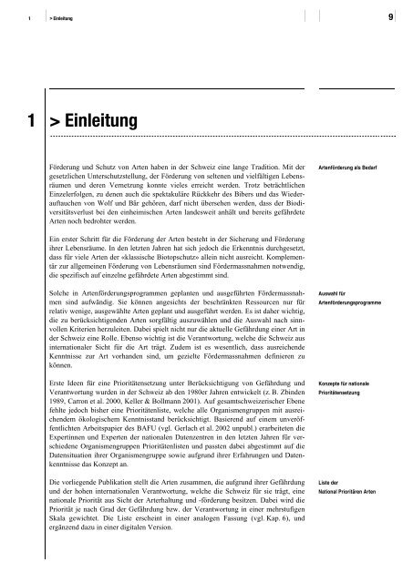 Liste der National Prioritären Arten - Schweizer Informationssystem ...