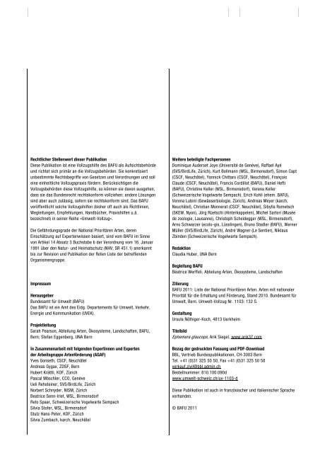 Liste der National Prioritären Arten - Schweizer Informationssystem ...