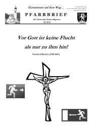 Vor Gott ist keine Flucht als nur zu ihm hin! - Gemeinde Innervillgraten