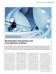 Bestehendes überdenken und neue Optionen eröffnen - SWISS ...