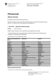 Pflichtenheft - Bundesamt für Landwirtschaft - admin.ch