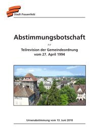 Teilrevision der Gemeindeordnung vom 27. April ... - Stadt Frauenfeld