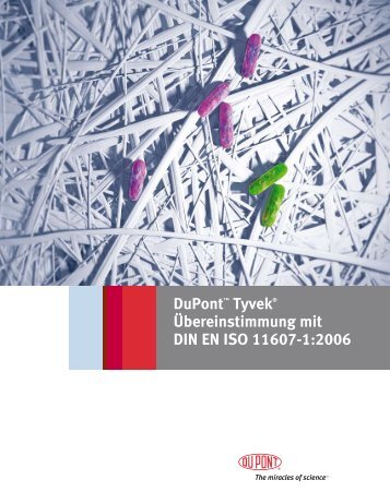 DuPont™ Tyvek® Übereinstimmung mit DIN EN ISO 11607-1:2006