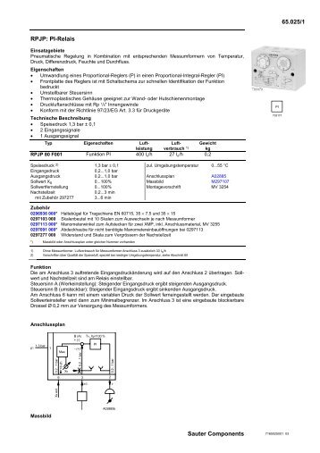 65.025/1 Sauter Components RPJP: PI-Relais