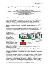 Langzeit-Wärmespeicher für solare unterstützte Nahwärmesysteme