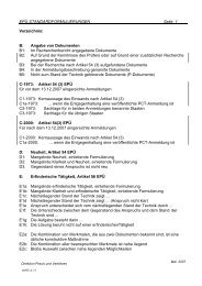 EPÜ-STANDARDFORMULIERUNGEN Seite 1 Verzeichnis: B ...