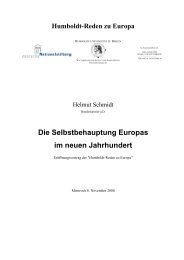 Die Selbstbehauptung Europas im neuen Jahrhundert - WHI-Berlin