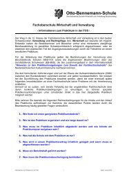 Informationen zum Praktikum in der FOS - Otto-Bennemann-Schule ...