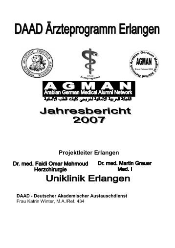 Jahresbuch AGMAN 2007 - Arabian German Medical Alumni Network