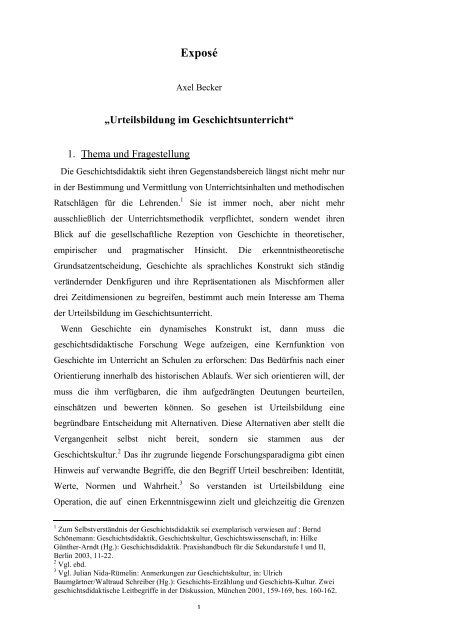 Historische Urteilsbildung im Geschichtsunterricht ... - Historicum.net