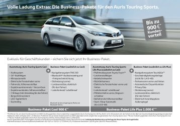 Das Business-Paket im Toyota Auris Touring Sports
