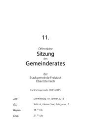 Gemeinderatsprotokoll 19.01.2012 (156 KB) - .PDF - Freistadt