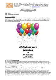 Einladung zum Schulfest am 29. Juli 2012 ab 13:00 Uhr - WIKU - Graz
