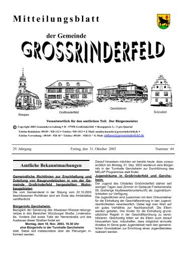 Mitteilungsblatt - Großrinderfeld