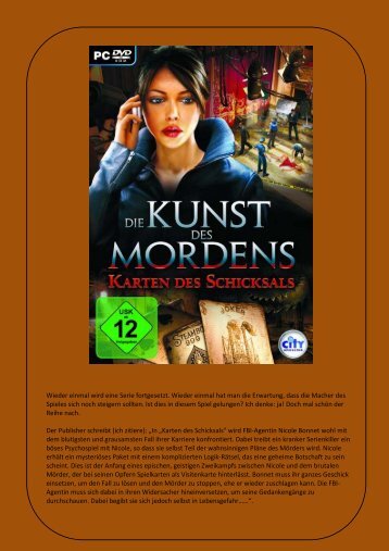 Die Kunst des Mordens 3 - Karten des Schicksals ... - Gamepad.de