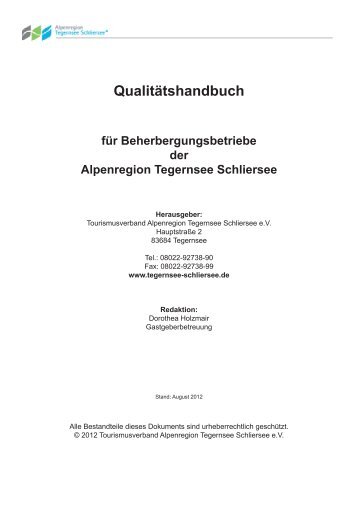"Qualitätshandbuch für Gastgeber 2013" (PDF-Datei 8,7 MB)