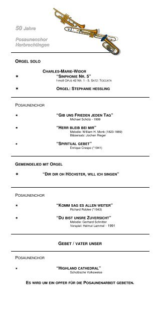 Festschrift für Homepage.pdf - Posaunenchor Herbrechtingen