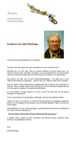 Festschrift für Homepage.pdf - Posaunenchor Herbrechtingen