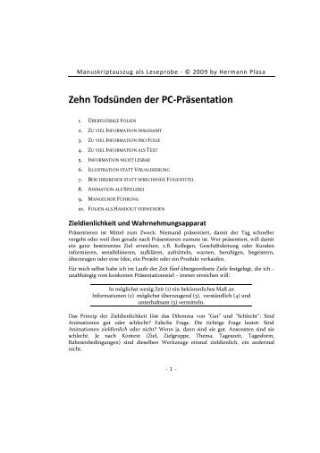 10 Todsünden der PC Präsentation - Oberschwaben Seminare