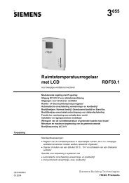 3055 Ruimtetemperatuurregelaar met LCD RDF50.1 - Siemens