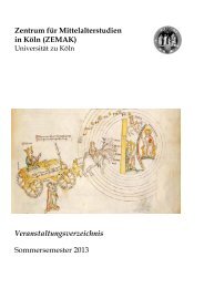 Vorlesungsverzeichnis SS 2013 - Zentrum für Mittelalterstudien ...